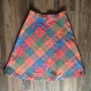 Vintage plaid skirt